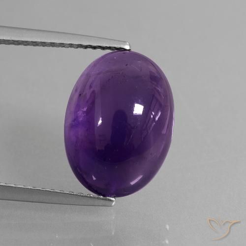 6.32ct طبيعي بنفسجى غامق جمشت, بيضوي, شفاف