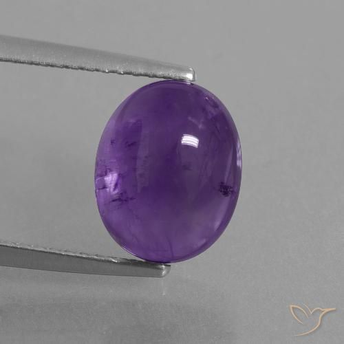 3.62ct طبيعي بنفسجى متوسط جمشت, بيضوي, شفاف