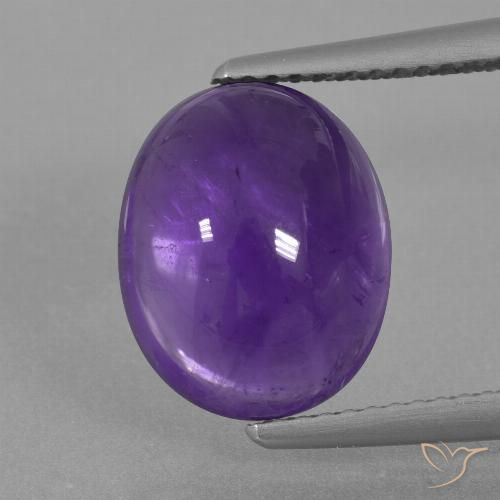 5.41ct طبيعي بنفسجى متوسط جمشت, بيضوي, شفاف