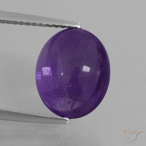 5.19ct طبيعي بنفسجى متوسط جمشت, بيضوي, شفاف