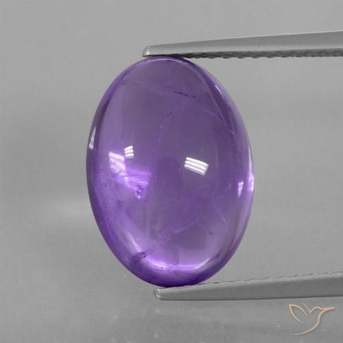 6.05ct طبيعي بنفسجى متوسط جمشت, بيضوي, شفاف