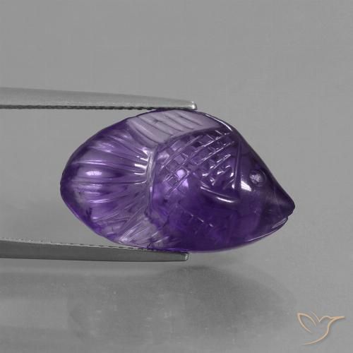 10.52ct طبيعي بنفسجى غامق جمشت, فانسى, شفاف
