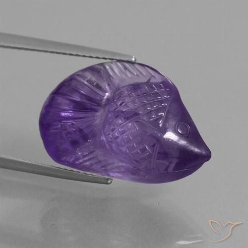 15.44ct طبيعي بنفسجى متوسط جمشت, فانسى, شفاف