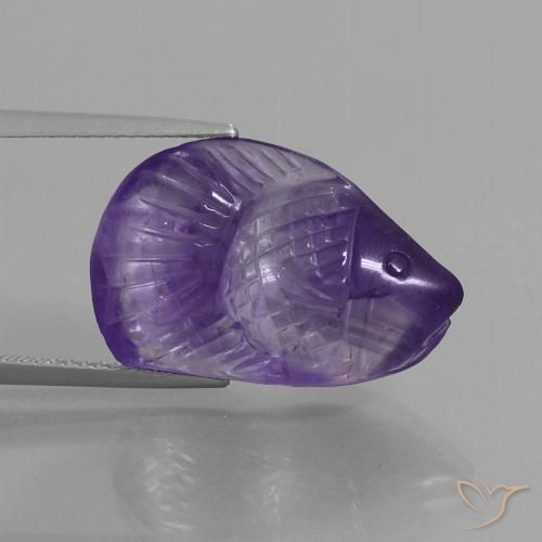 13.40ct طبيعي بنفسجى متوسط جمشت, فانسى, شفاف