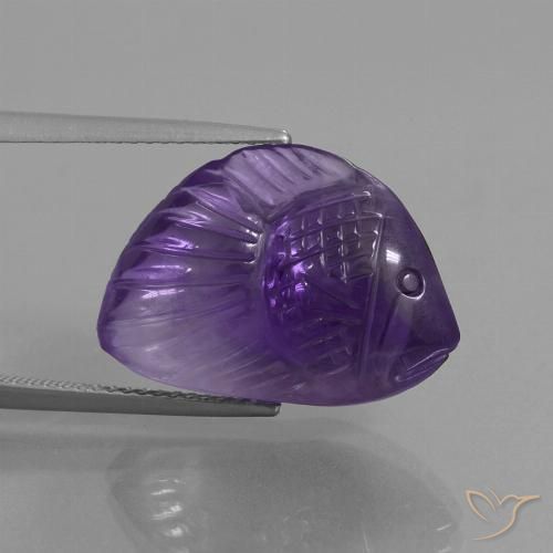 12.56ct طبيعي بنفسجى متوسط جمشت, فانسى, شفاف