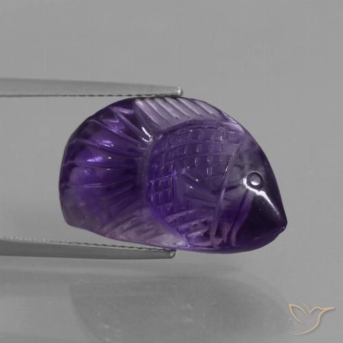 13.44ct طبيعي بنفسجى داكن جمشت, فانسى, شفاف