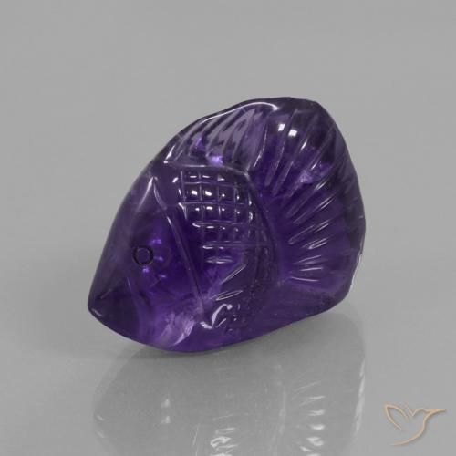 22.17ct طبيعي بنفسجى غامق جمشت, فانسى, شفاف