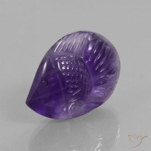 16.45ct طبيعي بنفسجى داكن جمشت, فانسى, شفاف