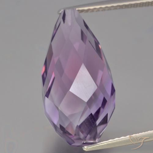12.34ct طبيعي بنفسجى متوسط جمشت, بريوليت, VVS-VS