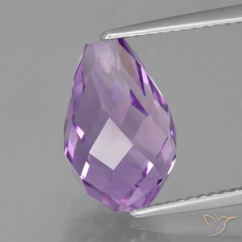 5.68ct طبيعي بنفسجي أرجواني جمشت, بريوليت, قليلا جدا