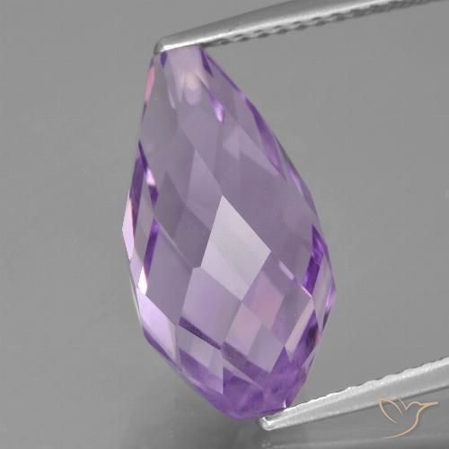 6.76ct طبيعي بنفسجي أرجواني جمشت, بريوليت, قليلا جدا