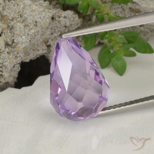 7.13ct طبيعي بنفسجى سوسنى جمشت, بريوليت, قليلا جدا
