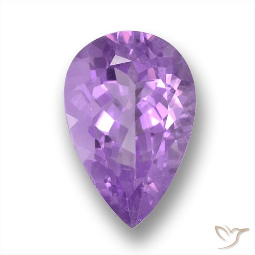 5.37ct طبيعي بنفسجي أرجواني جمشت, شكل الكمثرى, قليلا جدا