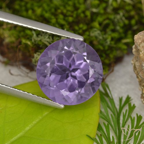 4.80ct طبيعي بنفسجى متوسط جمشت, دائري, VVS