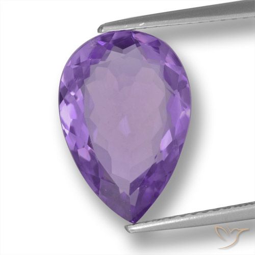 4.81ct طبيعي بنفسجى متوسط جمشت, شكل الكمثرى, VVS-VS