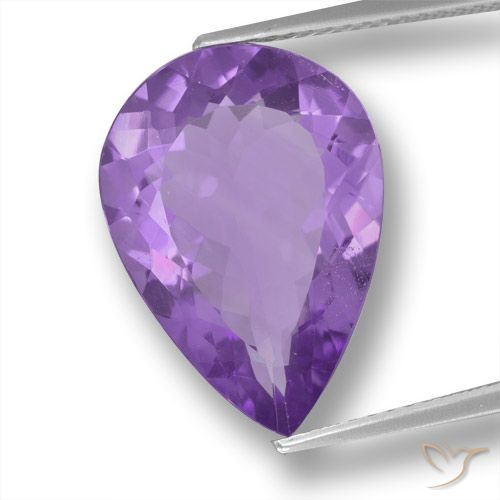 7.47ct طبيعي بنفسجى متوسط جمشت, شكل الكمثرى, VVS-VS