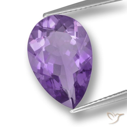4.60ct طبيعي بنفسجى غامق جمشت, شكل الكمثرى, VVS