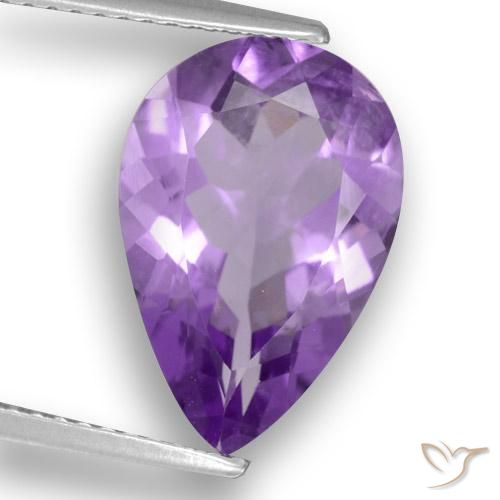 4.34ct طبيعي بنفسجى غامق جمشت, شكل الكمثرى, VVS-VS