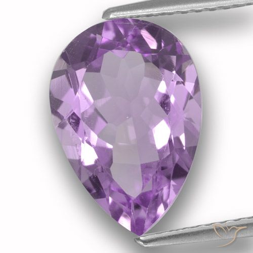 3.72ct طبيعي بنفسجى وردى متوسط جمشت, شكل الكمثرى, VVS-VS