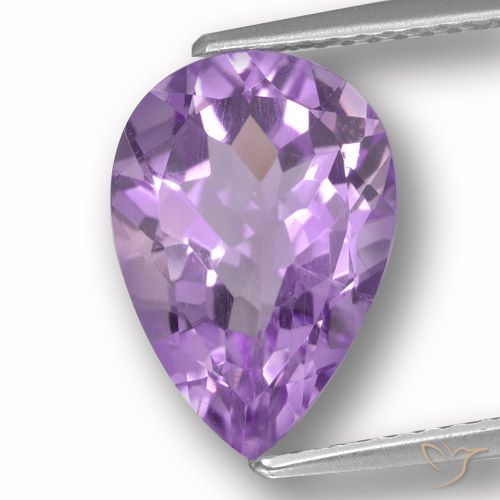 3.66ct طبيعي بنفسجى سوسنى جمشت, شكل الكمثرى, VVS-VS