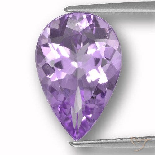 4.55ct طبيعي بنفسجى متوسط جمشت, شكل الكمثرى, VVS