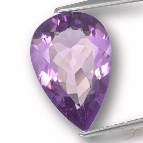 3.94ct طبيعي بنفسجى متوسط-فاتح جمشت, شكل الكمثرى, VVS