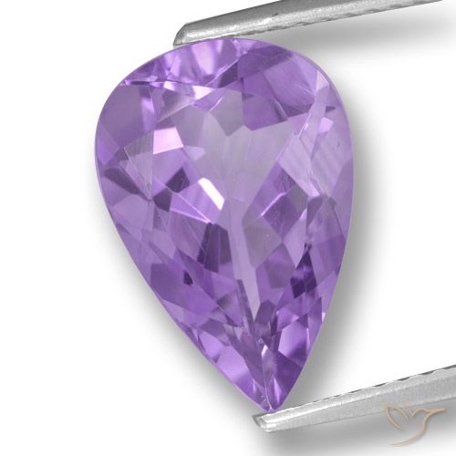 3.44ct طبيعي بنفسجى متوسط جمشت, شكل الكمثرى, VVS