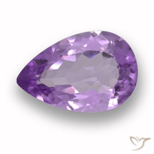 4.49ct طبيعي بنفسجى متوسط جمشت, شكل الكمثرى, VVS