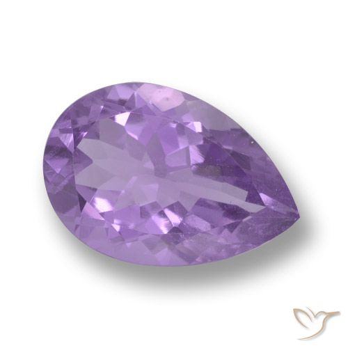 5.30ct طبيعي بنفسجى متوسط جمشت, شكل الكمثرى, قليلا جدا