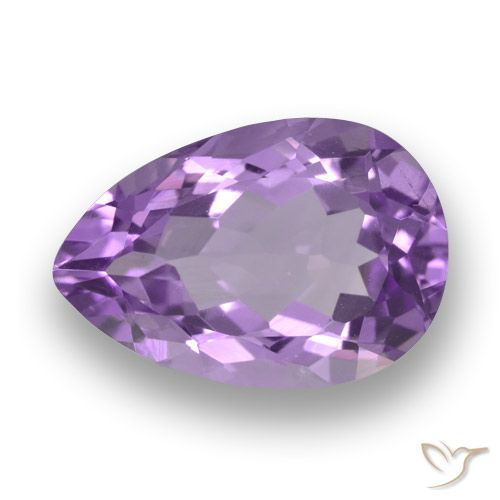 4.00ct طبيعي بنفسجى متوسط جمشت, شكل الكمثرى, VVS