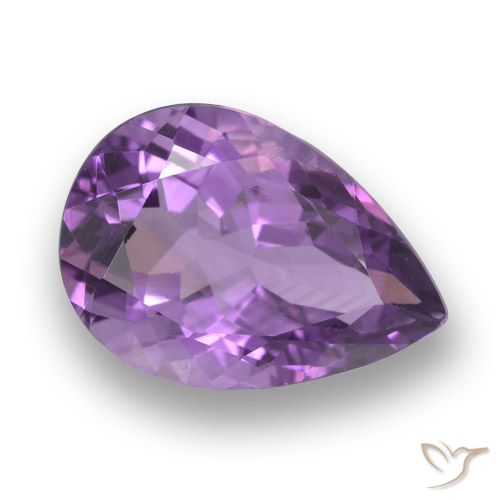 3.88ct طبيعي بنفسجى أرجوانى غامق جمشت, شكل الكمثرى, VVS-VS