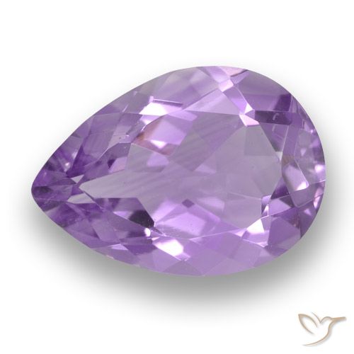 3.29ct طبيعي بنفسجى متوسط جمشت, شكل الكمثرى, VVS
