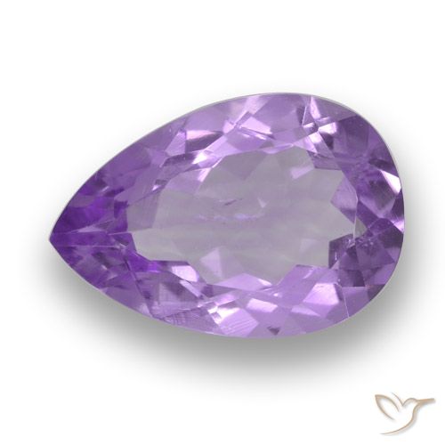 3.74ct طبيعي بنفسجى متوسط جمشت, شكل الكمثرى, قليلا جدا