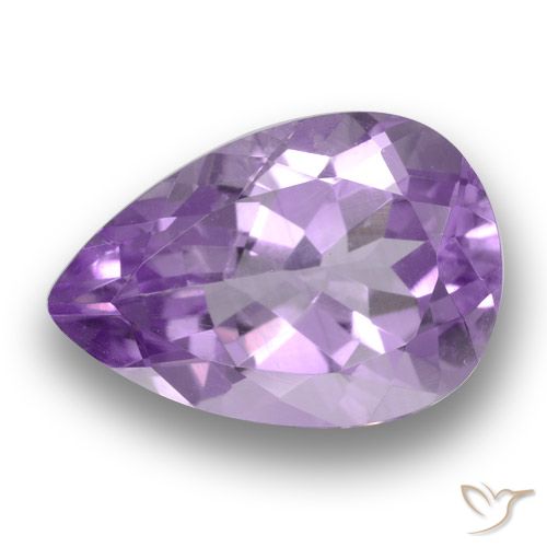 3.59ct طبيعي بنفسجى متوسط جمشت, شكل الكمثرى, قليلا جدا