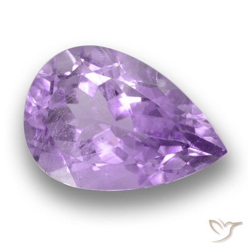 3.82ct طبيعي بنفسجى متوسط جمشت, شكل الكمثرى, قليلا جدا