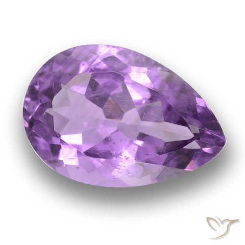 3.92ct طبيعي وردى-بنفسجى متوسط جمشت, شكل الكمثرى, قليلا جدا