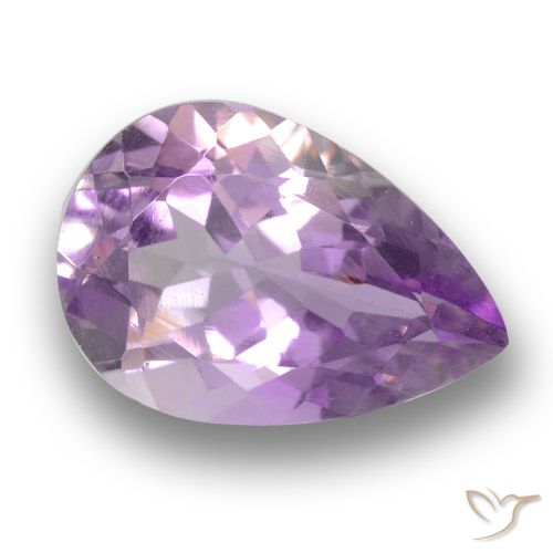3.45ct طبيعي بنفسجي وردي جمشت, شكل الكمثرى, قليلا جدا