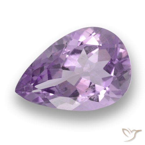 3.28ct طبيعي بنفسجى سوسنى جمشت, شكل الكمثرى, قليلا جدا