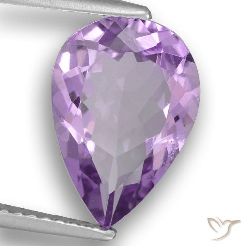2.84ct طبيعي بنفسجى متوسط جمشت, شكل الكمثرى, قليلا جدا