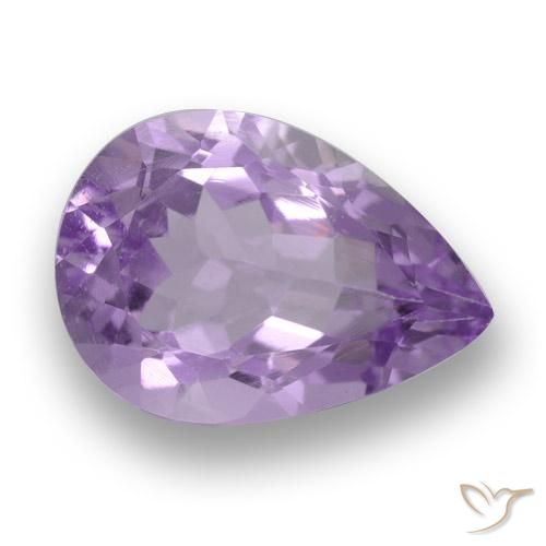3.38ct طبيعي وردى بنفسجى متوسط جمشت, شكل الكمثرى, قليلا جدا