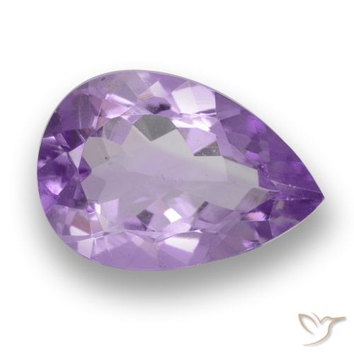 3.14ct طبيعي بنفسجى متوسط جمشت, شكل الكمثرى, قليلا جدا