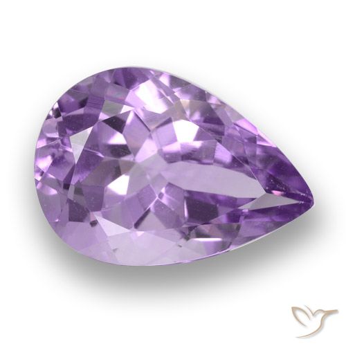 3.59ct طبيعي بنفسجى متوسط جمشت, شكل الكمثرى, قليلا جدا