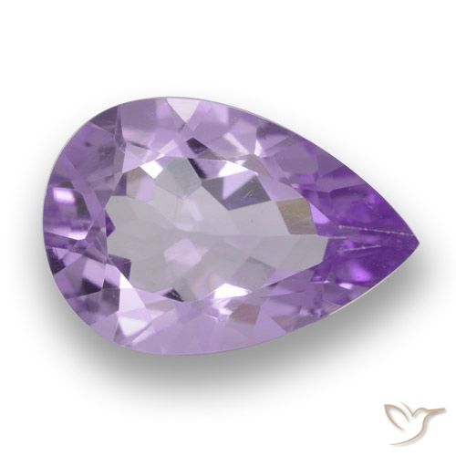 2.88ct طبيعي بنفسجى متوسط جمشت, شكل الكمثرى, قليلا جدا