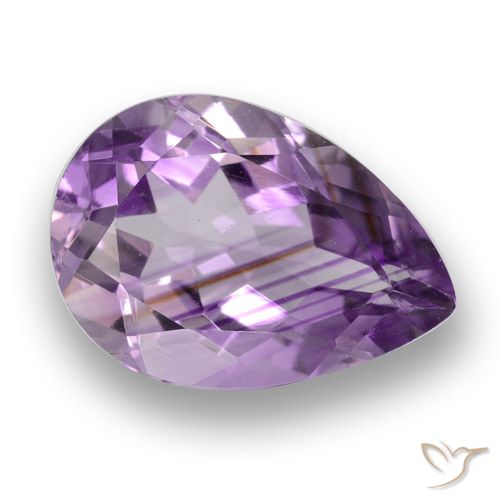 3.91ct طبيعي بنفسجي أرجواني جمشت, شكل الكمثرى, قليلا جدا