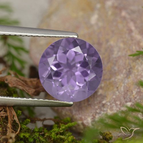 3.46ct طبيعي بنفسجى متوسط جمشت, دائري, VVS