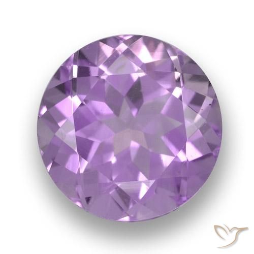 3.58ct طبيعي بنفسجى وردى متوسط جمشت, دائري, VVS