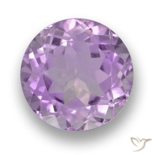 3.87ct طبيعي بنفسجى وردى متوسط جمشت, دائري, VVS