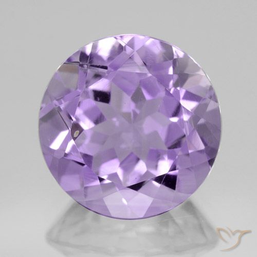 4.39ct طبيعي بنفسجى متوسط جمشت, دائري, VVS-VS