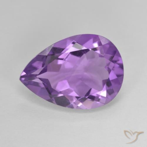 4.58ct طبيعي بنفسجى أرجوانى متوسط جمشت, شكل الكمثرى, VVS