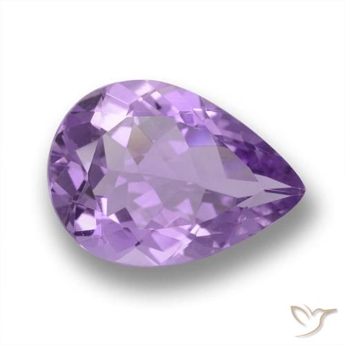 4.18ct طبيعي بنفسجى متوسط جمشت, شكل الكمثرى, VVS